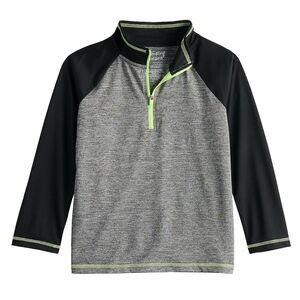 Jumping Beans Active Neon Colorblock Quarter Zip Pullover